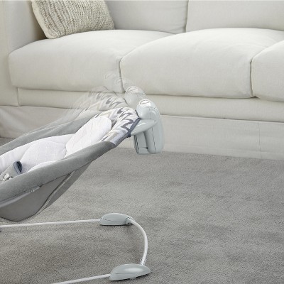 Classic Gray Plush Automatic Baby Bouncer with Music