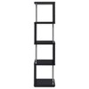 TOAOTBNBO 4-Tier Open Bookcase, Wood and Metal Bookshelf with Stroage Cabinet, Display Bookshelves for Home Office - 4 of 4