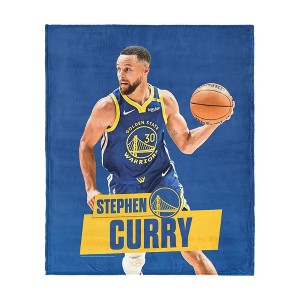 Golden State Warriors NBA Stephen Curry Silk Touch Throw Blanket 50 x 60 inches - 1 of 4