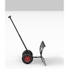 Heavy Duty Snow Shovel with Wheels – 29x20" Wide Adjustable Angled Blade – Ergonomic Metal Snow Pusher– Rolling Snow Removal Tool - 3 of 4