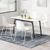 SEVOBAL Modern Plastic Stackable Dining Chair, Accent Chairs Set of 4 with Metal Legs for Indoor or Outdoor, White, 21.26"*20.08"*33.27" - 4 of 4