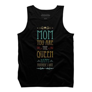 Men's Design By Humans Mother's Day Mom Queen By tmsarts Tank Top - 1 of 2