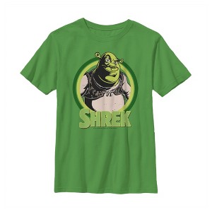 Boy's Shrek Vest Retro Circle T-Shirt - 1 of 3