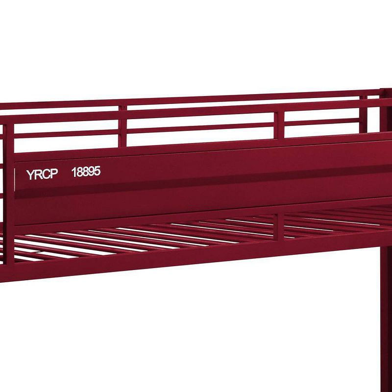 80&#34;Twin/Twin Bunk Bed Cargo Loft and Bunk Bed Red Finish - Acme Furniture, 2 of 9