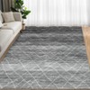 Modern Abstract Striped Area Rugs for Living Room Bedroom Machine Washable Low Pile Non Slip Foldable Carpet Indoor Soft Room Decor - 4 of 4
