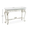 SEVOBAL Console Tables Elegant Glass and Metal Design Clutter-Free Solution with  Versatile Organizer for Rooms, White, 47.25"*13.78"*29.92" - 3 of 4