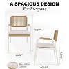Outdoor Dining Chairs Set of 2, Patio Wicker Chairs with Cushions & Armrests for All-Weather - 4 of 4