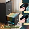 File Cabinet 3-Drawer Rolling Wood Cabinet for Home Office with Lock, Fits Letter/A4 Size - 4 of 4