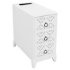 PAGED Tall Nightstand with 3 Drawers and Adjustable Shelves, Modern Wooden Side Table with Outlet, Bedside Cabinet for Bedroom, Living Room - 4 of 4