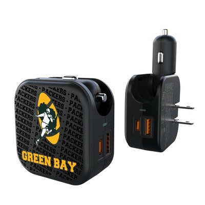 NFL NFC Historic Teams Text Backdrop 18-Watt 2 in 1 USB A/C Charger