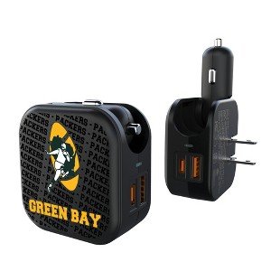 NFL NFC Historic Teams Text Backdrop 18-Watt 2 in 1 USB A/C Charger - 1 of 3
