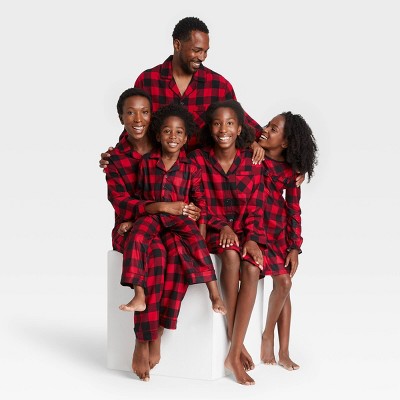 red plaid pajama pants for family