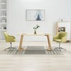 vidaXL Set of 2 Swivel Dining Chairs - Green Fabric Upholstery, Ergonomic Design, Adjustable Heigh - 2 of 4