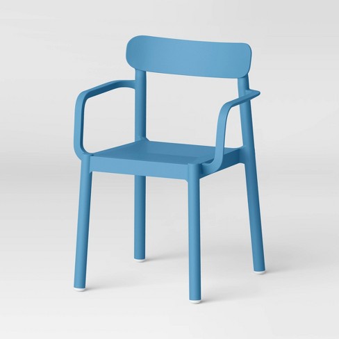 Elba Outdoor Patio Dining Chair Stacking Chair Blue Room