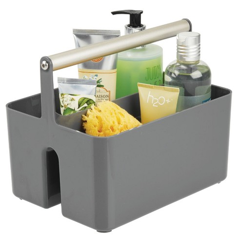 Mdesign Una Plastic Metal Handle Shower Caddy Storage Organizer