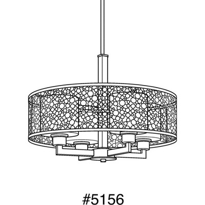 Antique Bronze Drum Pendant Light with Natural Parchment Glass