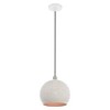 Livex Lighting Dublin 1 - Light Pendant in  White/Brushed Nickel - 3 of 4