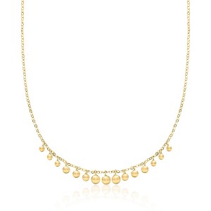 Ross-Simons 3-5mm 18kt Gold Over Sterling Graduated Ball Drop Necklace - 1 of 2