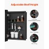 VEVOR Medicine Cabinet, 16 x 24 inch,  Aluminum Frame Bathroom Wall Cabinet, 2-layer Adjustable Shelves, Black - 4 of 4