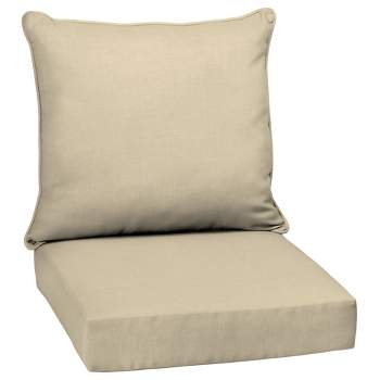 Leala Texture Deep Seat Outdoor Cushion Set Tan - Arden Selections
