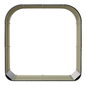 Wood Shed Galvanized Steel Firewood Storage Rack with Rubberized Edge for Safety, 4.7' x 1.4' x 4.7' - 1 of 4