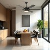Warmiplanet 62" Ceiling Fan with Lights Remote Control, Black,DC Motor,6 Blades - 4 of 4