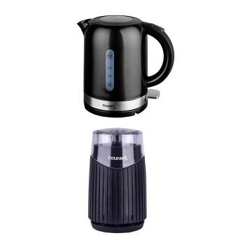Courant 1 Liter Cordless Electronic Kettle + Coffee Grinder Bundle