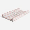 Bacati - Olivia Coral Feathers Quilted Muslin Changing Pad Cover - 2 of 4