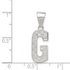 Black Bow Jewelry Sterling Silver, Sami Collection, Textured Block Initial G Pendant - 4 of 4