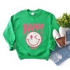 S.W.Smiley Pink Smiley Distressed -  Women's Graphic Sweatshirt - 3 of 4