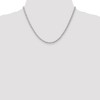 Black Bow Jewelry 3mm, 14k White Gold, Solid Parisian Wheat Chain Necklace - 2 of 4