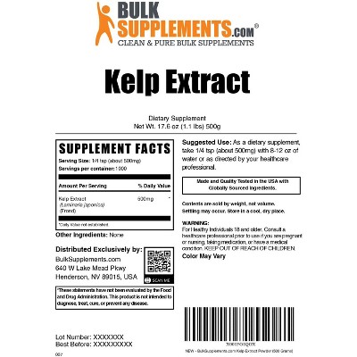 BulkSupplements Kelp Extract Powder