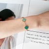 18K Gold Plated Clover Lucky Bracelet for Women White/Black/Red/Green Flower Four Leaf Link Bracelets - 4 of 4