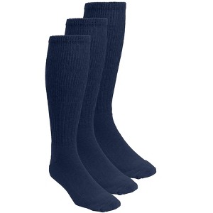 KingSize Men's Diabetic Over-The-Calf Extra Wide Socks 3-Pack - 1 of 4