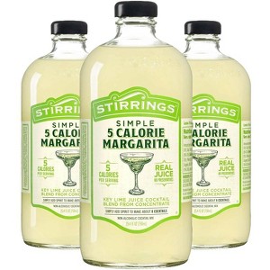Stirrings Simple 5 Calorie Margarita Cocktail Mix 750ml Bottles - Real Juice No Preservatives - Drink Mixer - 1 of 4