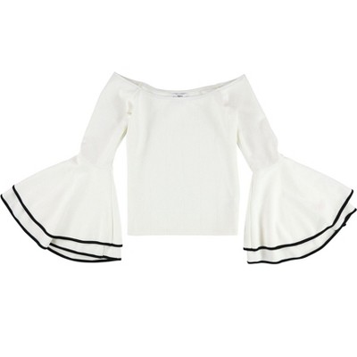 bar III Womens Textured Knit Blouse