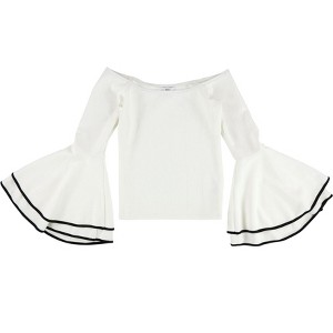 bar III Womens Textured Knit Blouse - 1 of 2