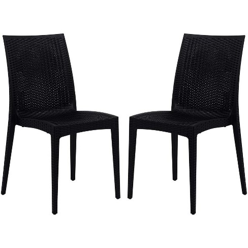 LeisureMod Mace Modern Plastic Dining Side Chair for Indoor and Outdoor, Set of 2 - image 1 of 4