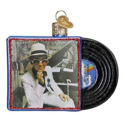 Old World Christmas 3.0 Inch Elton John Greatest Hits Abum Best Selling 1975 Tree Ornaments