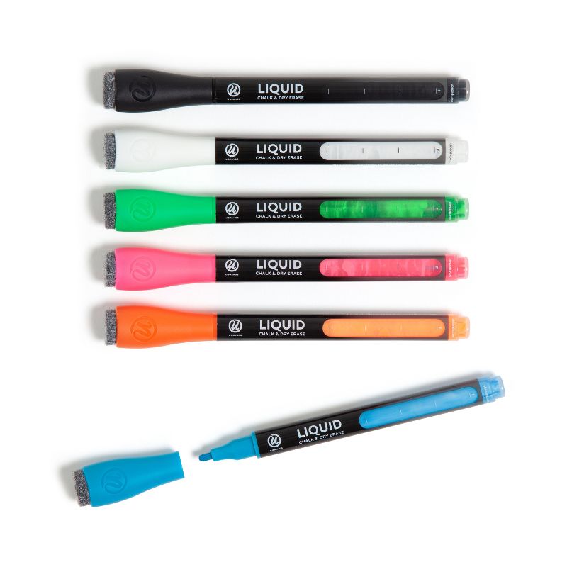 U Brands 6ct Liquid Chalk &#38; Dry Erase Markers, 1 of 12