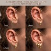 3-Pair Gold Hoop Earrings Set - 14K Gold Filled, Hypoallergenic Huggie Hoops (Chunky & Lightweight) - 3 of 4