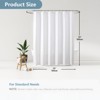 Aoibox Embossed Textured Fabric Shower Curtain for Bathroom - Soft Cloth & Hotel Spa Luxury, Water Repellent, Machine Washable - 3 of 4