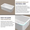 32 in. Undermount Kitchen Sink Single Bowl Rectangular Sink White Fireclay Kitchen Sinks Drop-in Sink with Basin Rack - 4 of 4