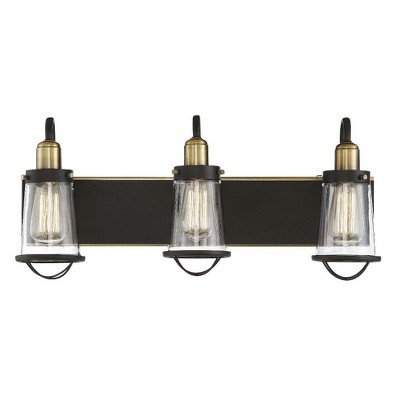 Savoy House Lansing 3 - Light Vanity in  English Bronze/Warm Brass