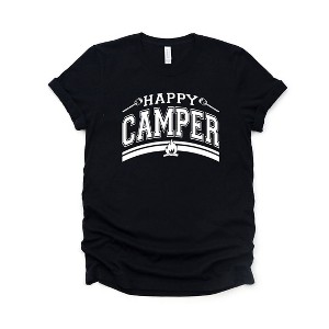 Simply Sage Market Women's Happy Camper Fire Short Sleeve Graphic Tee - 1 of 2