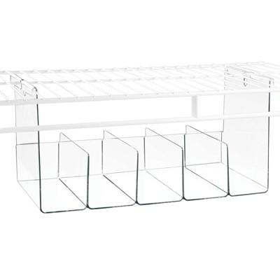 Mdesign Plastic Closet Storage Organizer Tray, Hangs Below Shelving ...