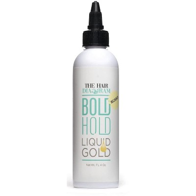 The Hair Diagram - Bold Hold Liquid Gold - 4 oz, Superior Hold and Flexibility (Model# 850010743158)