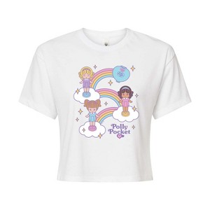 Women's - Polly Pocket - Polly Pocket And Friends Rainbows Cropped Graphic T-Shirt - 1 of 4