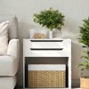 Storage Basket with Lid, 27.7 Gallon (105L) Woven Storage Bin. Features handles, a removable liner, and a metal frame. - 4 of 4