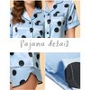 cheibear Women's Silky Satin Nightwear with Shorts Lounge Sleepwear Pajama Set - 4 of 4